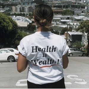 Sporty and Rich Health Is Wealth Tee Size Medium